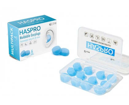  Беруши силиконовые Haspro Moldable Silicone (6 пар, синие)