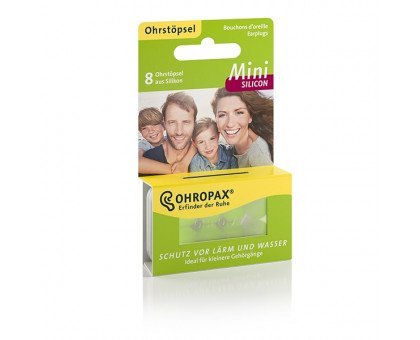 Беруши Ohropax Mini Silicon для детей 8 штук  (4 пары)