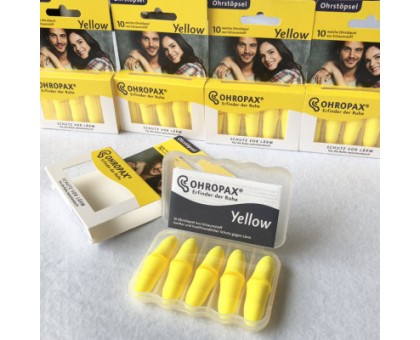 Беруши для отдыха Ohropax Yellow (10 штук  = 5 пар) 